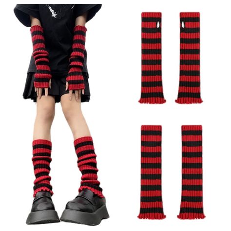 Phoenix Oc, Arm And Leg Warmers, Knit Y2k, Leg Warmer Socks, Gothic Socks, Winter Kawaii, Warmer Socks, 80s Y2k, Outfits Goth