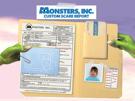 Child Scare Report Customizable Movie Prop Digital Download Print From Home - Etsy Monsters Inc Room, Monsters Inc Decorations, Monsters Inc Halloween, Monster University Birthday, Monster University Party, Monsters Inc Boo, Monster Inc Birthday, Resident Assistant, Newspaper Cover