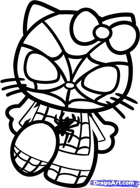 How To Draw Spiderman Hello Kitty, Step by Step, Drawing Guide, by Dawn Coloring pages for kids #coloringpagesforkids Coloring page for kids #coloringpageforkids Kids coloring page #kidscoloringpage 22.358 Colouring Sheets Hello Kitty, Hello Kitty And Spiderman Coloring Page, Spider Man Colouring Pages, Cute Coloring Pages Hello Kitty Halloween, Printable Spiderman Coloring Pages, Hello Kitty Drawing Halloween, Coloring Pages Aesthetic Christmas, Scary Hello Kitty Drawing, Hello Kitty Coloring Pages Halloween