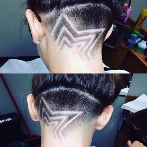 Star Design Thanks @chsmith2305  #UCFeed #Undercut #Undercuts  #ShavedNape #NapeShave Star Undercut, Undercut Design, Undercut Hair Designs, Undercut Designs, Undercut Styles, Bold Women, Shaved Hair Designs, Haircut Designs, Hair Tattoos