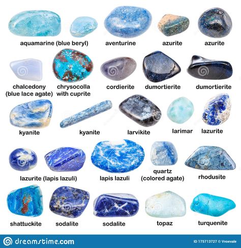 Type Of Crystals, Name Of Crystals, Blue Crystals Identification, Blue Rocks, Crystal Names Stones, Crystal Identification Charts Raw, Crystal Identification, Gemstones Chart, Crystal Healing Chart