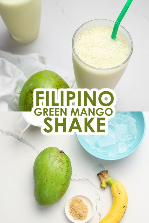 Are you looking for simple mango recipes? Try this Green Mango Shake, which is both refreshing and quick to make! If you like mangoes, you must try this sweet-tangy shake! Green Mango Recipe, Mango Shake Recipe, Mango Juice Recipe, Mango Shake, Mango Pineapple Smoothie, Mango Drinks, Perfect Smoothie, Green Mango, Mango Chunks