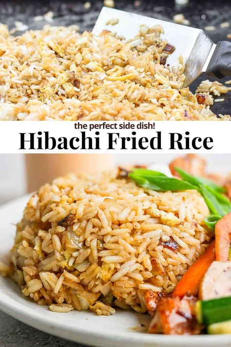 Shogun Rice Recipe, Fried Rice Recipe Easy Hibachi, How To Make Rice For Fried Rice, Instant Fried Rice, How To Make Hibachi Fried Rice, Garlic Butter Hibachi, Hibachi Fried Rice Easy, Homemade Hibachi Rice, Hibachi Fried Rice Instant Pot