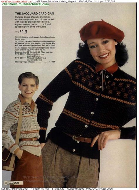 1979 Sears Fall Winter Catalog, Page 8 - Catalogs & Wishbooks 40s Aesthetic, 1900s Fashion, Fashion 70s, 70s Inspired Fashion, Seventies Fashion, 70’s Fashion, 1970s Fashion, Vintage Knitting, 80s Fashion