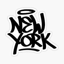 Graffiti Stickers Ideas, New York Stickers, Ems Tattoos, Banksy Monkey, Nyc Graffiti, New York Graffiti, Graffiti Words, Graffiti Lettering Fonts, Graffiti Doodles