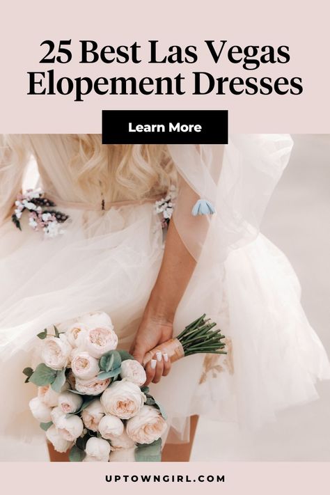 There is no more iconic place to elope than Las Vegas. We've rounded up 25 beautiful Las Vegas elopement dresses under $400. Las Vegas Elopement Checklist, Wedding Dresses Vegas Style, Las Vegas Elopement Dress, Las Vegas Vow Renewal Dress, Wedding In Vegas Outfit, Wedding Dress For Vegas, Vegas Elopement Dress Fun, Las Vegas Wedding Dress Ideas, Elope Dress Ideas