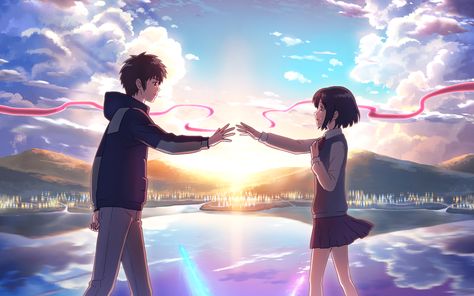 Anime Your Name.  Mitsuha Miyamizu Kimi No Na Wa. Taki Tachibana Wallpaper Mitsuha And Taki, Kimi No Na Wa Wallpaper, Dylan Moran, Your Name Wallpaper, The Garden Of Words, Your Name Anime, Eartha Kitt, Joan Baez, Kimi No Na Wa