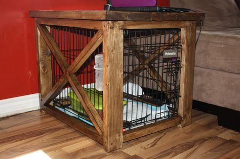 Dog Kennel Furniture - Foter Building A Dog Kennel, Dog Crate End Table, Dog Crate Table, Nails Tools, Crate End Tables, Diy Dog Crate, Dog Kennel Cover, Wooden Dog Kennels, Dog Crate Cover