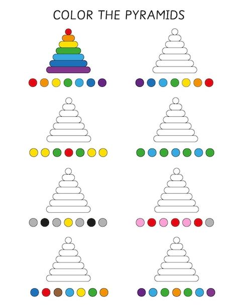 Educational activity for kids color by c... | Premium Vector #Freepik #vector #pyramids #pattern #kindergarten #preschool-education Pattern For Preschool, Kindergarten Patterns, Pattern Kindergarten, Preschool Pattern Worksheets, Christmas Cards Handmade Diy, Patterning Kindergarten, Logic Games For Kids, Visual Perceptual Activities, Worksheet For Preschool