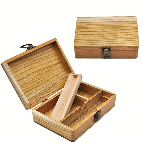 Faster shipping. Better service Wood Container, Herb Boxes, Tray Wood, Wood Storage Box, Stash Jars, Stash Box, Rolling Tray, Small Case, Wooden Storage Boxes