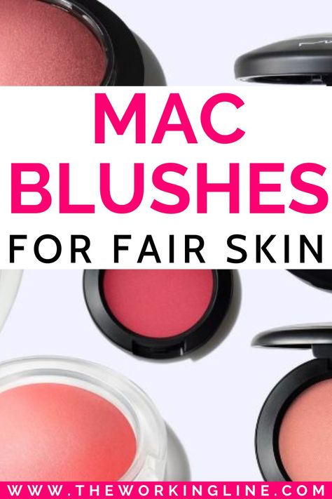 Find here the best MAC blush for fair skin, pale skin, redheads and blondes - all the best MAC blush shades for fair skin up to medium skin tones! Best Blush For Fair Skin, Blush Fair Skin, Blush For Pale Skin, Best Mac Blush, Blush For Fair Skin, Blush For Dark Skin, Fair Olive Skin, Olive Skin Lipstick, Indian Skin Makeup