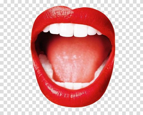 Mouth Collage, Mouth Png, Mouth Kiss, Human Mouth, Teeth Illustration, Lips Illustration, Lips Sketch, Red Lip Gloss, Red Gel Nails