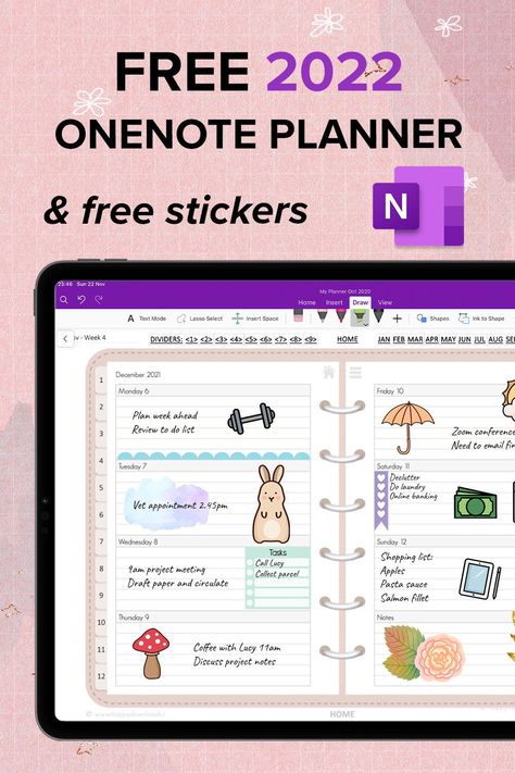 Download this FREE 2022 OneNote digital planner compatible with Android, iPad, Windows and Mac. Includes weekly and monthly calendar OneNote templates for digital planning in OneNote app ✨ #onenote #onenoteplanner #digitalplanner #androidplanner #digitalplanning #2022digitalplanner #freedigitalplanner #ipadplanner Onenote Planner Templates Free, Onenote Calendar, Happy Downloads, Daily Planner App, Goodnotes Android, Onenote Digital Planner, Onenote Planner, Note Tips, Onenote Template