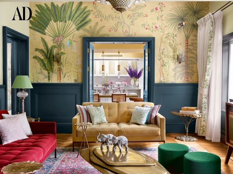 Sonam Kapoor at Her Notting Hill Townhouse: 5 Decor Tips From the Bollywood Star’s London Home Rose Uniacke, Yellow Sofa, London House, Solid Wood Flooring, Sonam Kapoor, Room Doors, Celebrity Houses, Main Bedroom, Drawing Room