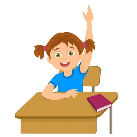 Girl raising hand in the classroom for a... | Premium Vector #Freepik #vector #school #books #hand #education Raise Your Hand Classroom Rules, Raising Hands In Classroom, Raise Hand, English Conversation For Kids, Free Cartoon Characters, Up Cartoon, Peppa Pig Coloring Pages, Student Cartoon, Ask For A Raise