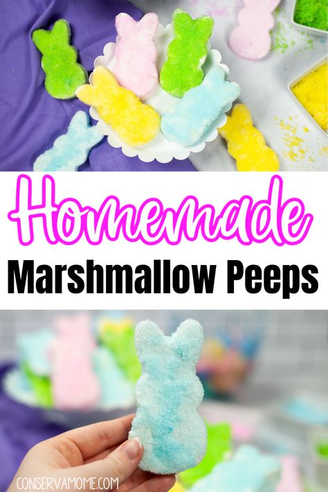 Looking for a delicious homemade peeps recipe? Then you've come to the right place! Check out this easy homemade peeps recipe! Amazing Easy Recipes, Easter Cupcakes Easy, Peeps Recipes, Easter Marshmallow, Spring Recipes Dessert, Memorial Beads, Homemade Marshmallow, Easy Easter Desserts, How To Make Marshmallows