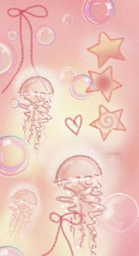 Wallpapers Ponsel,Wallpapers iPhone Pink Jellyfish Wallpaper, Dekorasi Bohemia, Pink Jellyfish, Aesthetic Wallpaper Iphone, Wallpaper Doodle, Soft Wallpaper, Iphone Wallpaper Photos, Iphone Wallpaper Themes, Cute Simple Wallpapers