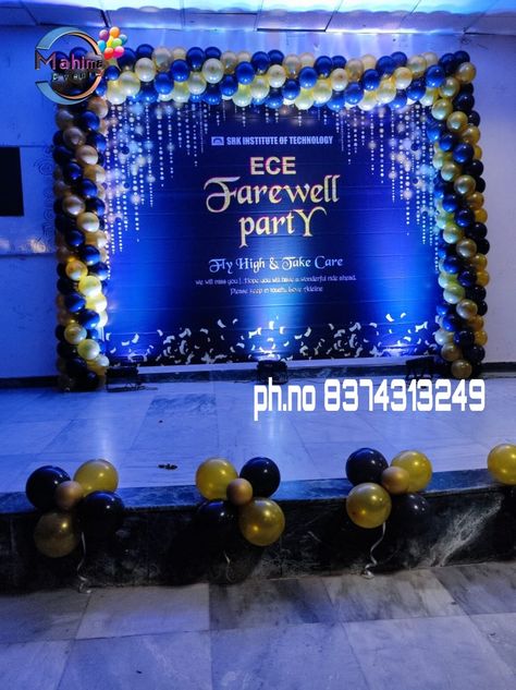 We do all type of balloon and flower decorations at reasonable prices ph no 8374313249,7660938321
.
#farewellparty #farewellpartydecor #fresherspartydecor #farewellpartyballoondecor Balloon Decorations For Farewell Party, Theme For College Event, Farewell Balloon Decoration, Stage Decorations For Freshers Party, Gifts For Freshers Party, Theme For Freshers Party In College, Fresher Party Decoration, Decoration For Freshers Party, Farewell Stage Decoration Ideas College