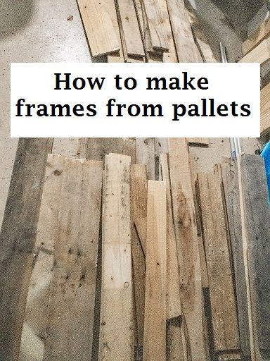 Wooden Bed Frame Diy, Wood Frames Diy, Diy Poster Frame, Pallet Picture Frames, Farmhouse Picture Frames, Pallet Pictures, Pallet Frames, Barn Wood Picture Frames, Rustic Picture Frames