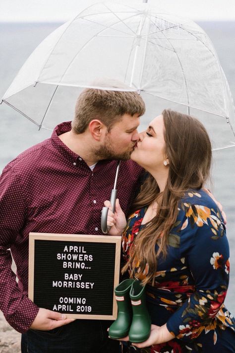 April Showers Pregnancy Announcement Baby Due In April Announcement, April Due Date Announcement, April Pregnancy Announcement Ideas, Spring Pregnancy Announcement Photoshoot, April Pregnancy Announcement, Spring Pregnancy Photoshoot, April Baby Announcement, Spring Pregnancy Announcement Ideas, Baby Announcement Facebook