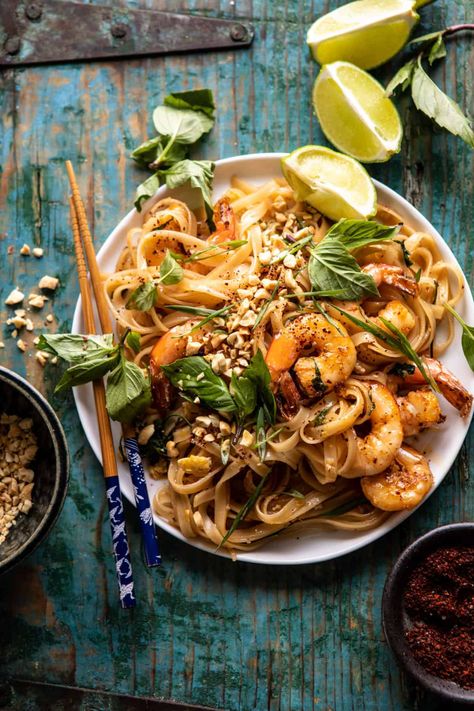 Better Than Takeout Garlic Butter Shrimp Pad Thai | halfbakedharvest.com #padthai #garlicbutter Harvest Garlic, Shrimp Pad Thai, Half Baked Harvest Recipes, Cibo Asiatico, Pad Thai Recipe, Thai Recipe, Better Than Takeout, Garlic Butter Shrimp, Butter Shrimp