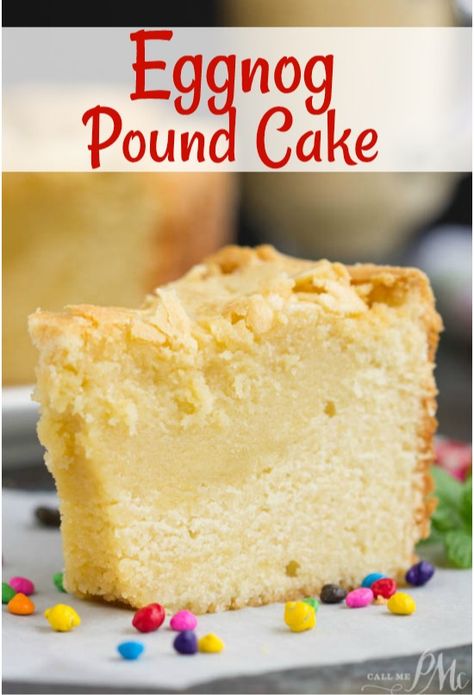 Lemon Cream Cheese Pound Cake Recipe, Eggnog Pound Cake Recipe, Eggnog Pound Cake, Eggnog Dessert, Cream Cheese Pound Cake Recipe, Cake Mug, Cream Cheese Pound Cake, Eggnog Recipe, Egg Nog