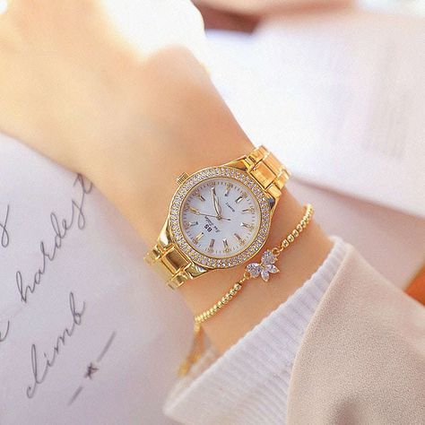 SPECIFICATIONSdropshipping & wholesale: YesWater Resistance Depth: 3BarTracking Number: YesStyle: Fashion & CasualStore Guarantee: Warranted for 90 days free resending,if have quality problemOrigin: CN(Origin)Movement: QuartzModel Number: Ladies Wrist Watches BS-FA1258-AFunction 5: orologio donna horloges vrouwen bayan kol saati zegarek damskiFunction 4: women's watches luxuryFunction 3: lady's wrist watchesFunction 2: women's rhinestone watchesFunction 1: stainless steel women's watchFree Shipp Gold Watch Women, Diamond Watches, Rhinestone Watches, Crystal Pattern, Gold Watches Women, Womens Watches Luxury, Watch Women, Crystal Diamond, Dress Gold