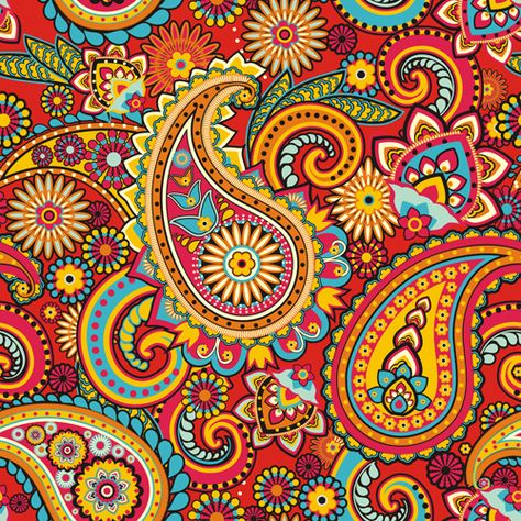 Floral paisley pattern seamless vector 03 - https://www.welovesolo.com/floral-paisley-pattern-seamless-vector-03/?utm_source=PN&utm_medium=welovesolo59%40gmail.com&utm_campaign=SNAP%2Bfrom%2BWeLoveSoLo Dot Leaf, Pillow Slip Covers, Patterns Art, Paisley Art, Paisley Fabric, Motif Vintage, Paisley Design, Arts And Crafts Projects, Paisley Pattern