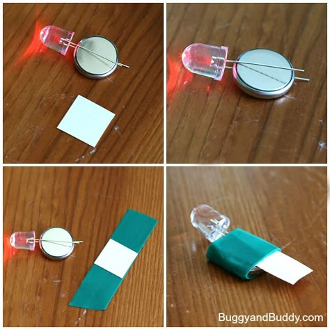 how to make LED throwies that turn off and on Led Throwies, Dollhouse Lighting, Led Projects, Diy Lampe, Kid Experiments, Clip Lights, Science Activities For Kids, Stem For Kids, Led Diy