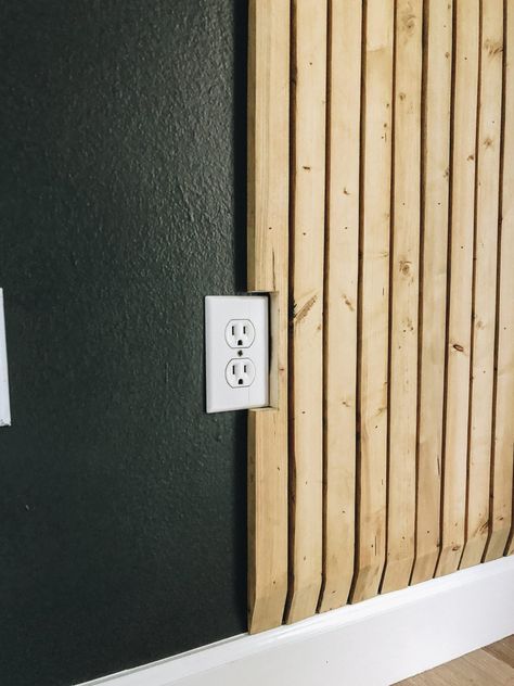 DIY Wood Slat Wall - Within the Grove Slat Wall Bathroom, Anime Room Decor Ideas, Diy Wood Slat Wall, Anime Room Decor, Room Decor Ideas Diy, Bold Paint Colors, Wood Slat Wall, Deco Studio, Inside Decor