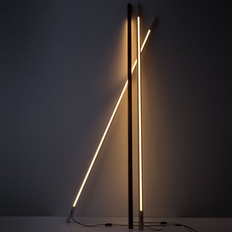 Maple LED Line Light by Noah Spencer for Fort Makers #LED, #light, #modern Steampunk Bedroom, Light Sculptures, Driftwood Lamp, Reflected Light, Pipe Lighting, Desk In Living Room, Studio Photography Lighting, Line Light, Neon Design