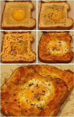 Baked Egg, Eggs Breakfast, Second Breakfast, Egg Toast, Breakfast Toast, Tater Tots, Cozy Kitchen, Oven Recipes, Baked Eggs