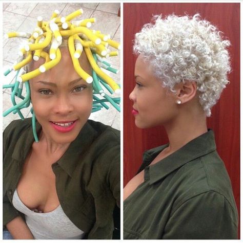 Flexi Rod Set On Short Hair Transitioning Hairstyles, Types Of Hair, Pelo Afro, Hair Crush, Relaxed Hair, Natural Hair Journey, Short Natural Hair Styles, Black Natural Hairstyles, Hair Journey