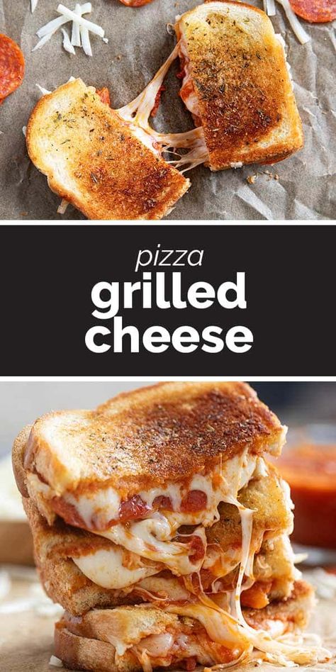 Pepperoni Pizza Grilled Cheese, Dairy Free Grilled Cheese, Pepperoni Grilled Cheese, Grilled Cheese Pizza, Pizza Grilled Cheese Recipes, Quick And Easy Weeknight Dinners, Pizza Grilled Cheese Sandwich, Pizza Wrap, Asian Steak Bites