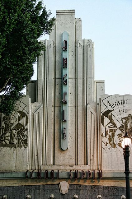 Angels School Supply building, Pasadena, California. #artdeco #architecture What Is Art Deco, Arte Art Deco, Art Deco Inspiration, Streamline Moderne, Deco Architecture, Art Deco Buildings, Pasadena California, Chrysler Building, School Supply