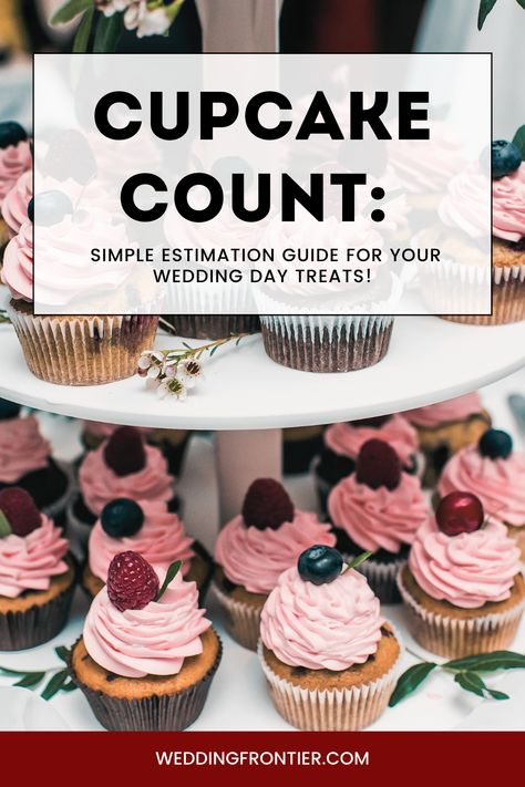 Ensure there's no shortage of sweetness at your wedding with our straightforward guide to estimating the number of cupcakes required! This simple, user-friendly guide takes the guesswork out of the process, allowing you to plan efficiently for a dessert table that’s both abundant and delightful. #WeddingTreats #WeddingCupcakes #EstimationSimplified Wedding Cupcake Display Round Table, Cupcake Tables For Weddings, How Many Cupcakes For Wedding, Wedding Cheesecake Cupcakes, Ways To Display Cupcakes For A Party, Small Wedding Cake With Cupcakes, Cupcake Bar Wedding, Diy Cupcake Stand Wedding, Wedding Cupcakes Ideas Simple