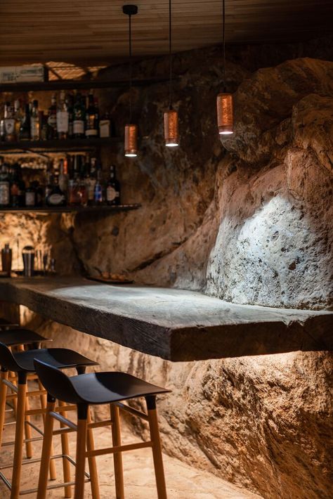 Gallery of Cava House / André Restelli - 14 Tuscan Interior, Rock Room, Bar A Vin, Wine Cave, Home Wine Cellars, Stone Interior, Wine Cellar Design, Cellar Design, Stone Bar