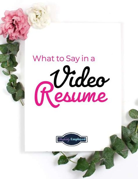 Can't Get an Interview? Try Making a Video Resume - Perfectly Employed Resume Video, Interview Video, Video Resume, What To Say, The Interview, Make A Video, Online Learning, You've Been, A Video