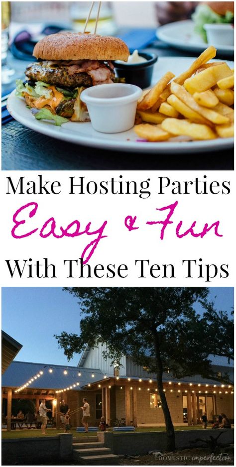 Hosing a party doesn’t have to be stressful! These ten tips will make hosing parties easy and fun! Hosting Parties, Hosting Dinner, Family Get Together, Funky Home Decor, Throw A Party, Dinners For Kids, Party Entertainment, Host A Party, Yummy Appetizers