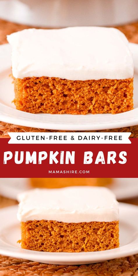 Gluten Pumpkin Recipes, Allergen Free Pumpkin Recipes, Gluten Free Dairy Free Pumpkin Bars, Gluten And Dairy Free Pumpkin Bars, Gluten Free Pumpkin Bar, Gluten Free Pumpkin Bars Easy, Gluten Free Pumpkin Bars With Cream Cheese Frosting, Gluten Free Recipes For Dessert Easy, Best Gf Dessert Recipes