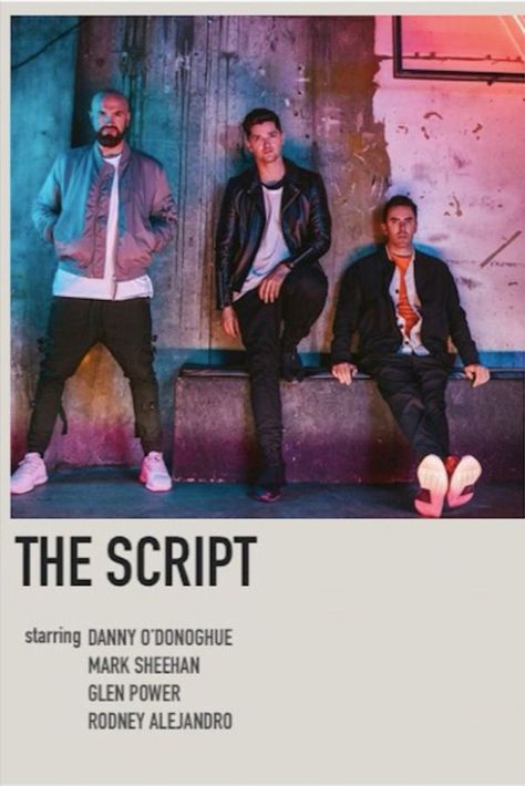 The Script Band, Danny O'donoghue, Band Poster, Polaroid Poster, The Script, Band Posters, The Band, Poster Prints, Marvel