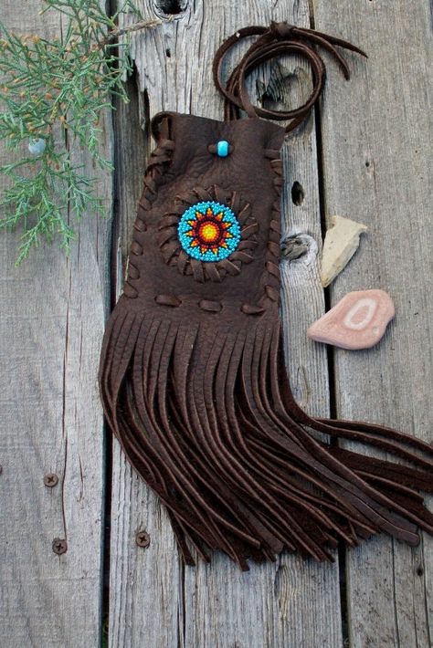 Excited to share the latest addition to my #etsy shop: Beaded medicine bag, beaded amulet bag , necklace bag , handmade beadwork , handmade leather pouch http://etsy.me/2GLRLBF #bagsandpurses #beadedmedicinebag #brownmedicinebag #keepsakebag #fringedmedicinebag #beaded Native American Medicine Bag, Look Hippie Chic, Amulet Bag, Leather Medicine Bag, Medicine Bags, Macrame Colar, Bag Necklace, Beaded Pouch, Medicine Bag