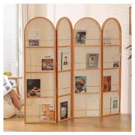 PRICES MAY VARY. -The size of our room divider is designed according to the height of most people. It can meet the needs of most people in the process of using the wood screen. -It is also lightweight, you can move it according you want, and change scenarios anytime, anywhere to use. -The main part of the folding privacy screen is made by professional Handmade artisans. Make sure every detail of the product is perfect. -It's also totally suitable to use this room divider as a background wall to Changing Divider Folding Screens, Desk Partition Ideas, Bedroom With Room Divider, Room Divider Makeover, Low Room Divider Ideas, Pegboard Room Divider, Wooden Room Divider Ideas, Room Dividers With Storage, Cute Room Dividers