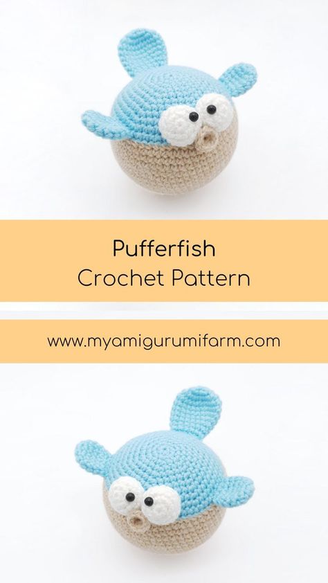 Pufferfish - PDF crochet pattern: Free Pattern & Inspiration This free crochet pufferfish pattern is perfect for a cute and cuddly ocean friend. We also offer free and paid crochet patterns on a variety of topics.. #Amigurumi_Patterns #Pufferfish_Crochet #Pufferfish_Cute #Crochet_Puffer_Fish Pufferfish Crochet, Pufferfish Cute, Crochet Puffer Fish, Sea Amigurumi, Crochet Dinosaur, Puffer Fish, Pattern Inspiration, Creative Stuff, Fish Patterns