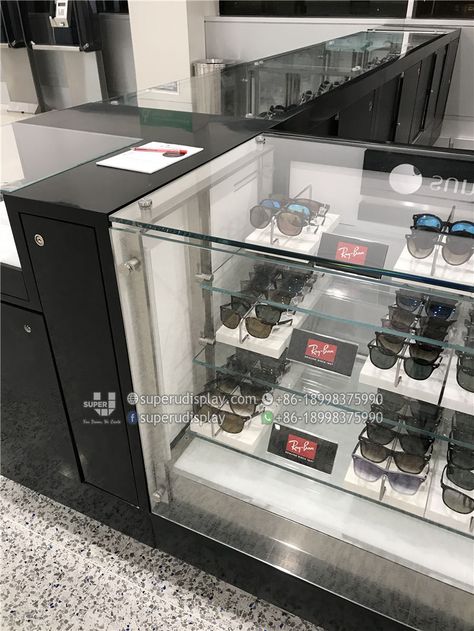 Custom Glass Sunglasses Optical Shop Display Counter Cabinet for Retail Shop, Store Display Design Manufacturer Suppliers Glass Counter Design Shop, Display Counter Design, Shop Display Counter, Eyewear Shop Design, Optical Display, Store Display Design, Counter Cabinet, Mobile Shop Design, Desk Modern Design