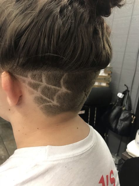 Hair Tattoo Designs, Undercut Hair Designs, Shaved Designs, Undercut Long Hair, Undercut Designs, Short Scene Hair, Shaved Hair Designs, Short Grunge Hair, About Halloween