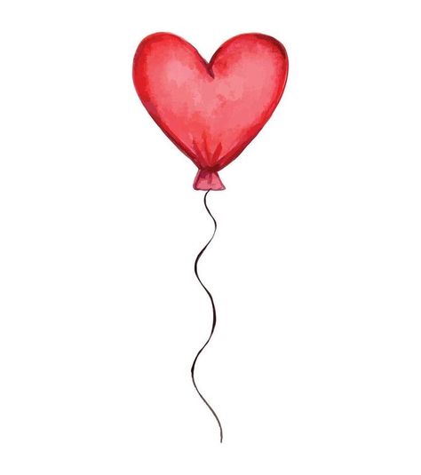 Heart Balloon Drawing, Heart Balloon Tattoo, Wallpapers Galaxy, Balloon Tattoo, Balloon Illustration, Balloon Clipart, Heart Illustration, Heart Drawing, Heart Painting