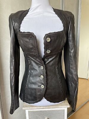 ALAIA Gorgeous Leather Corset Bustier Jacket. Vintage. Size 38. Rare model.  | eBay 1940s New York Fashion, Blaxploitation Fashion, Vintage Archive Fashion, Leather On Leather Outfit, Corset Leather Jacket, Long Leather Jacket Outfit, Alaia Vintage, Vintage Clothes Aesthetic, Jacket Outfit Aesthetic