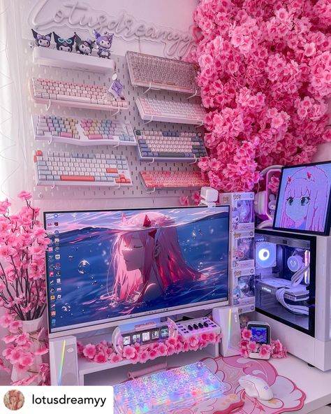 Anime Hypebeast, Streaming Room, Cloud Ceiling, Content Space, Gaming Rooms, Gamer Stuff, Game Aesthetic, Setup Gamer, Dream Desk