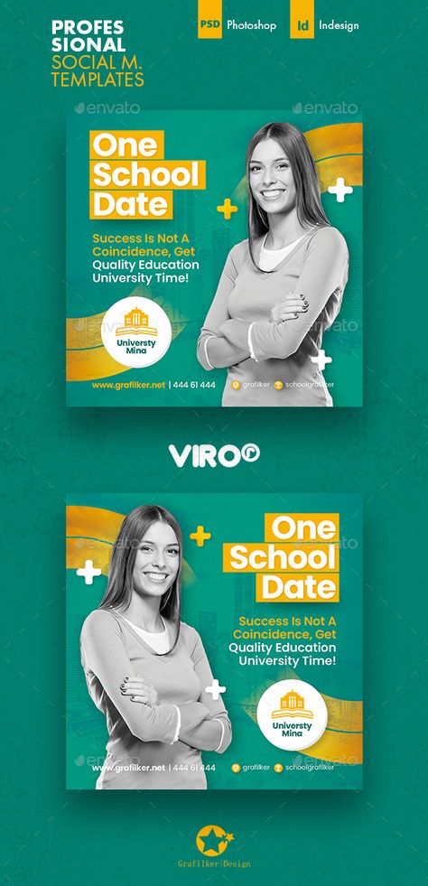 School Social Media Templates School Social Media, Projects School, Decomposing Numbers, Education Banner, Education Games, Corporate Profile, Real Estate Marketing Design, Social Media Art, Hundreds Chart